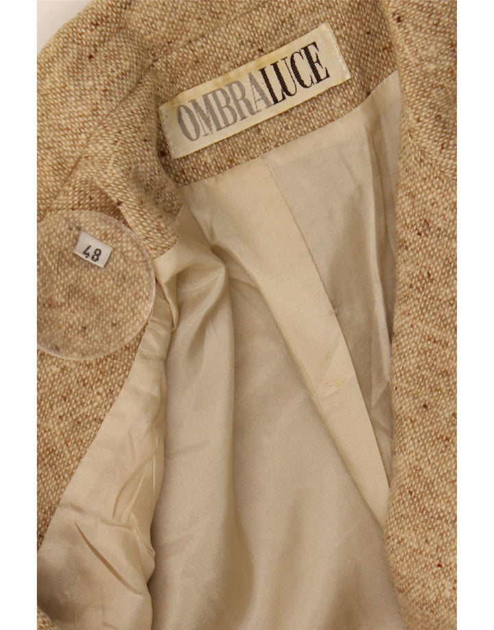 Ombraluce Chaqueta tipo blazer de 3 botones para mujer IT 48 XL Beige moteado
