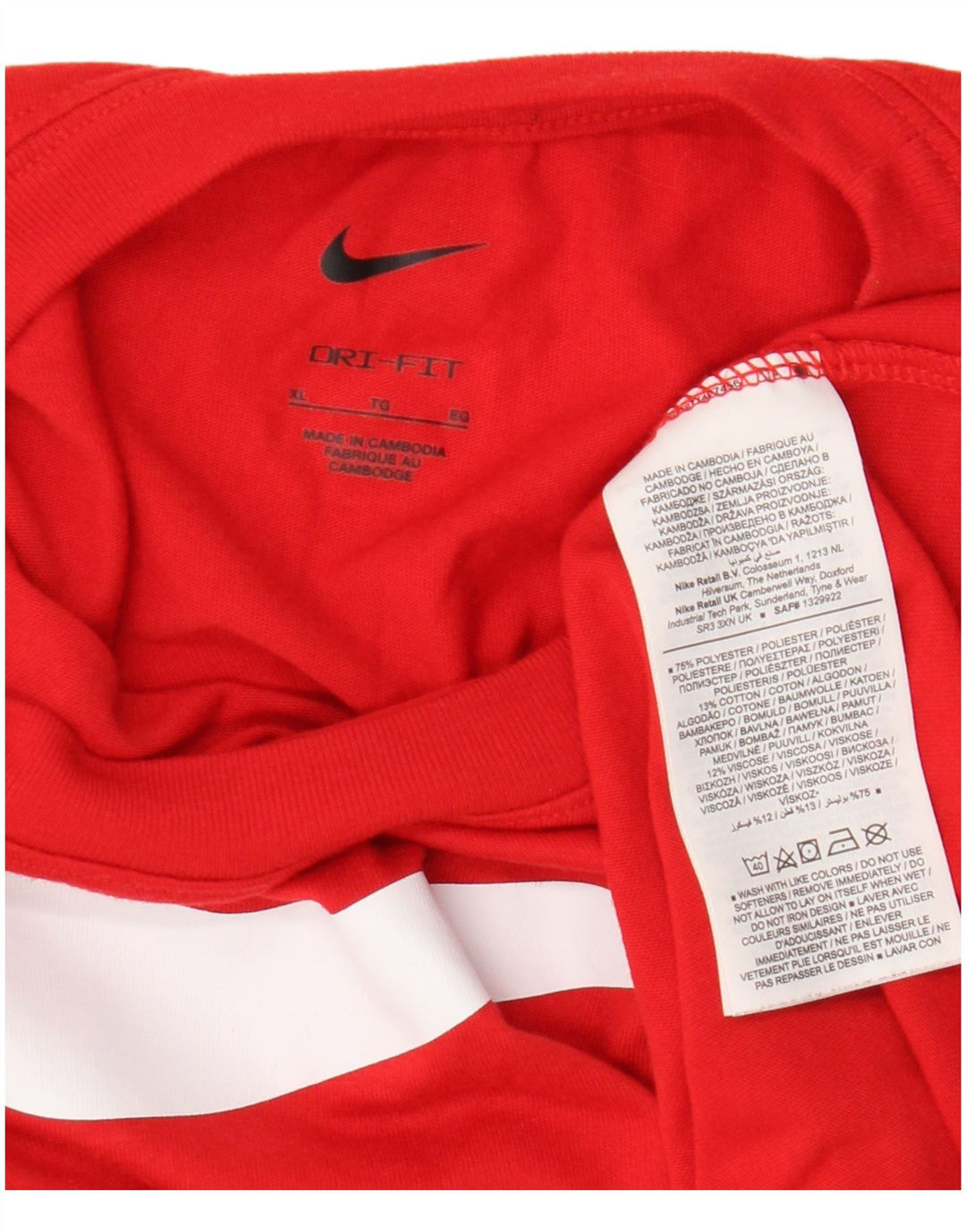 Nike Camiseta Dri Fit Graphic para hombre Top XL Poliéster rojo