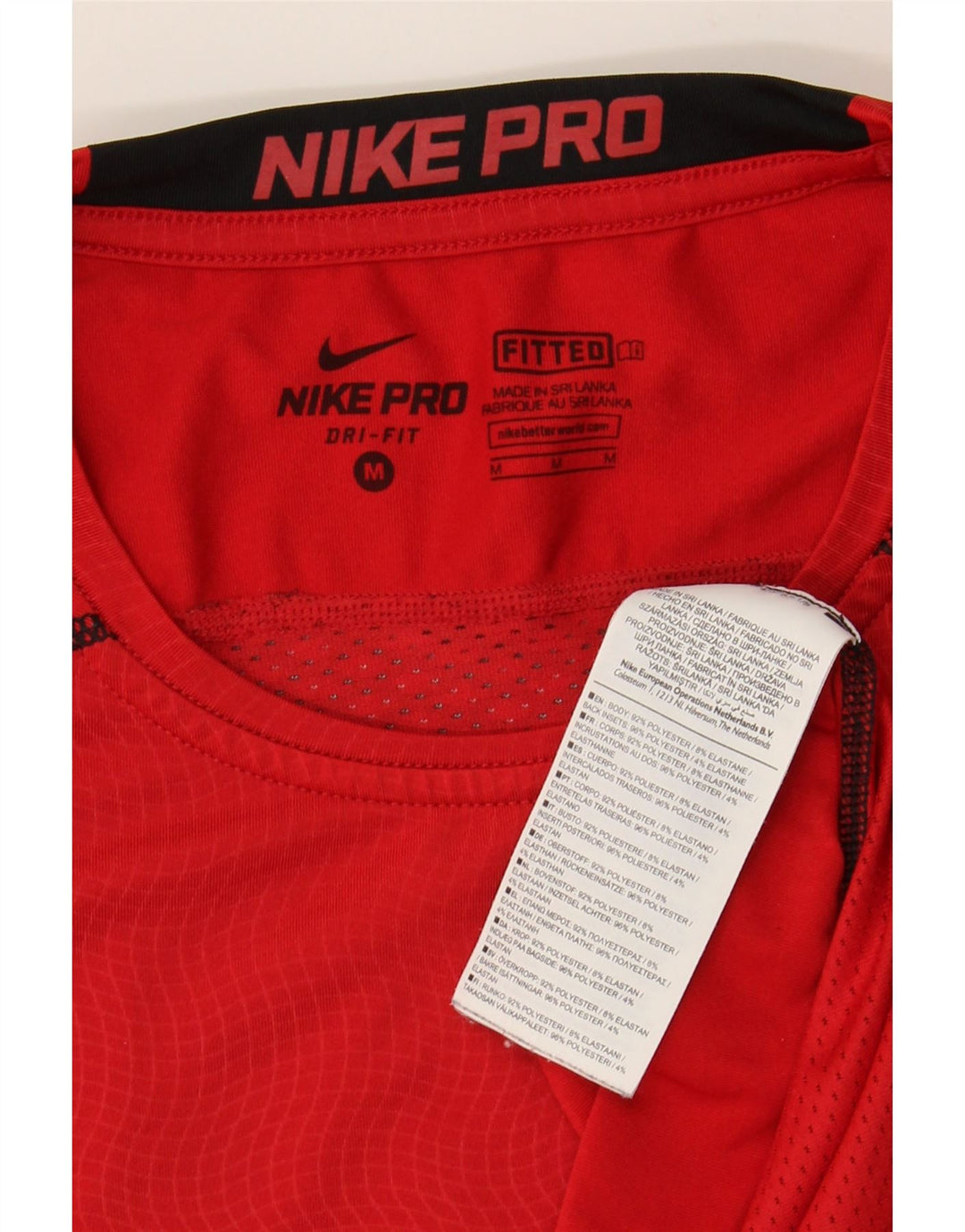 NIKE Camiseta Dri Fit Graphic para Hombre Top Poliéster Rojo Mediano