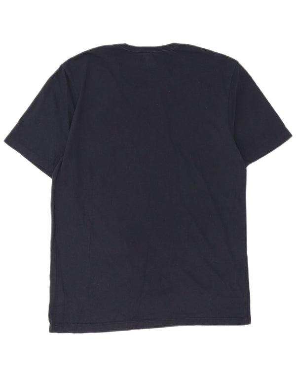 Hugo Boss Hombre Camiseta Top Medium Azul Marino Algodón