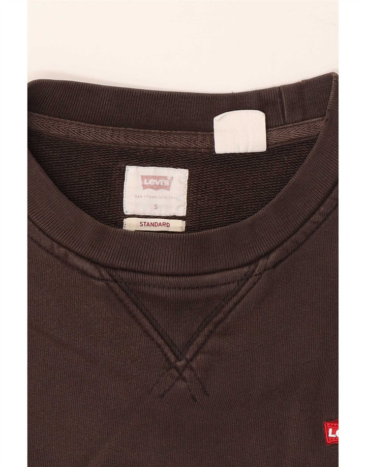Levi's Sudadera estándar para hombre Jumper Small Brown Cotton