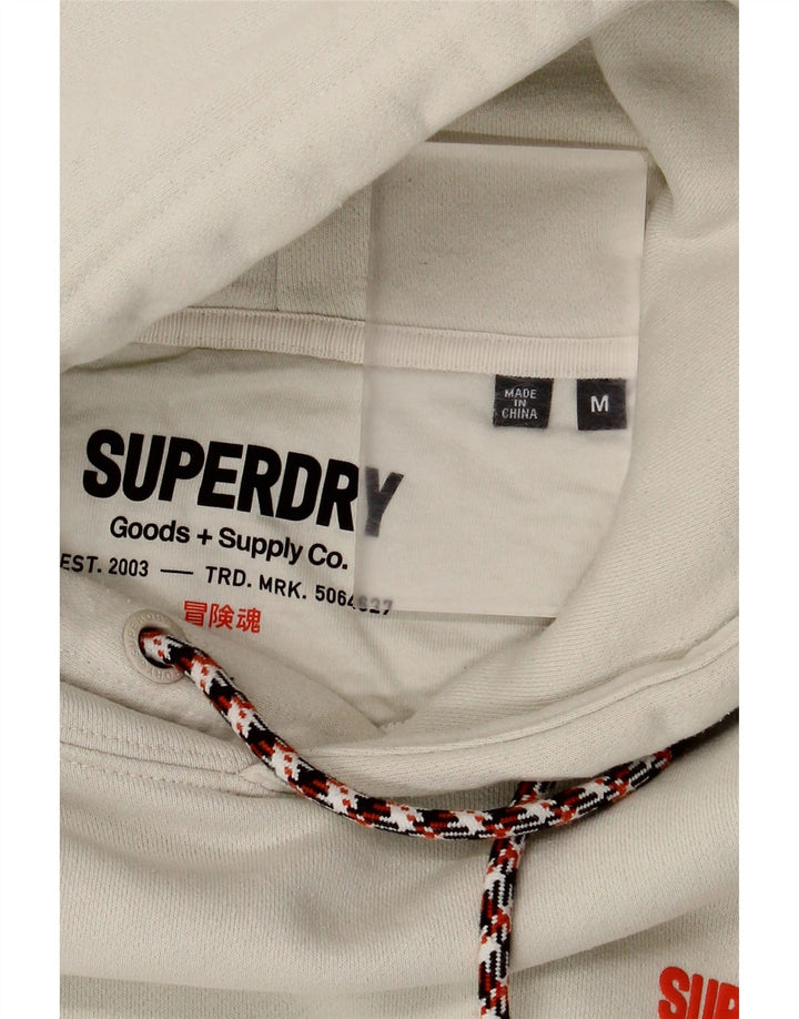 Superdry Jersey con capucha y estampado gráfico de algodón blanco mediano para hombre