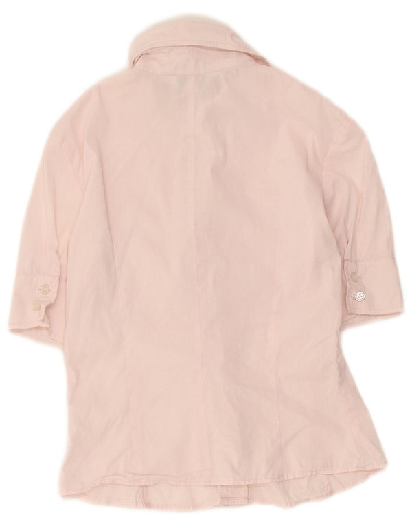 Intrend Camisa de esmoquin de manga corta para mujer IT 38 XS Algodón rosa