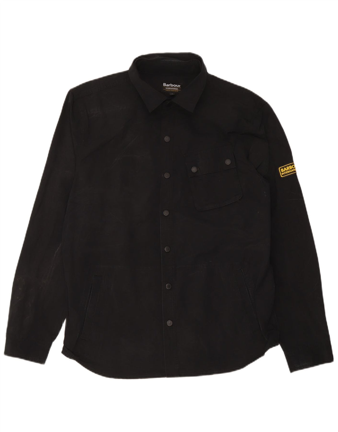 Barbour Camisa Sobrecamisa Para Hombre Grande Poliéster Negro