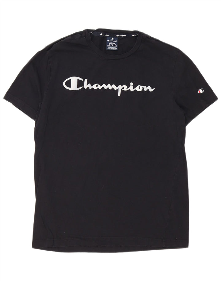 Champion Camiseta gráfica para hombre Top Medium Black Cotton