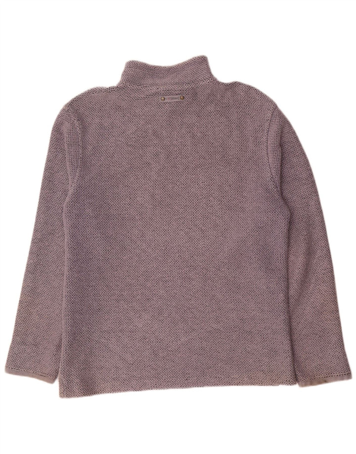 WEIRD FISH Sudadera con cuello y cremallera para hombre, jersey grande de algodón gris