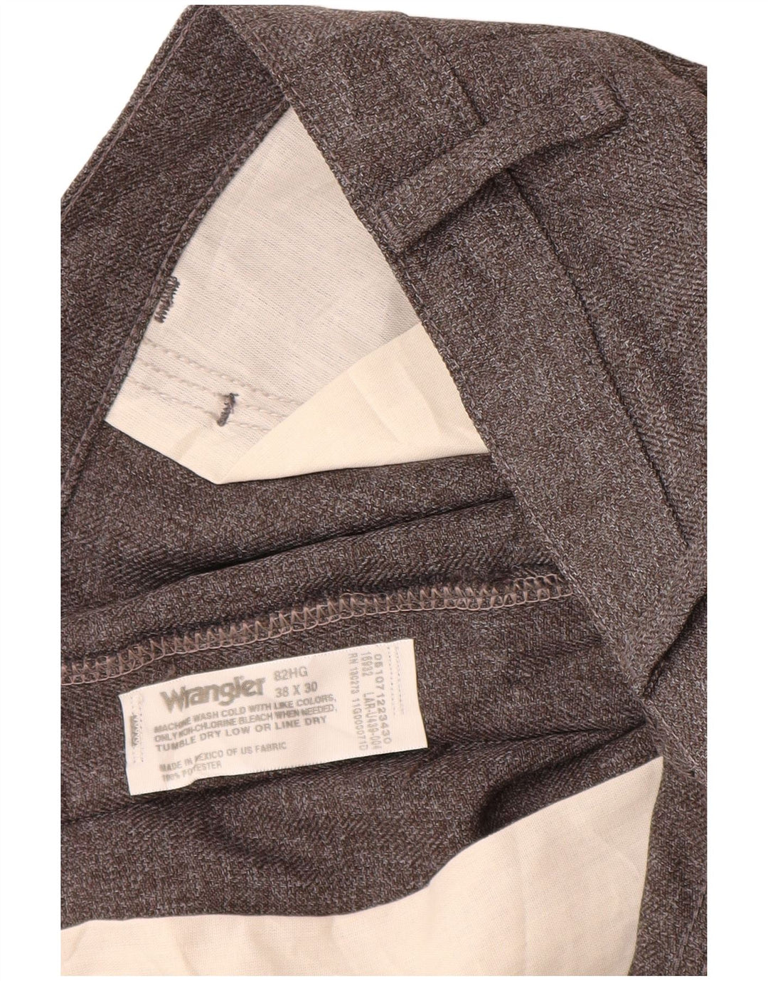 Wrangler Pantalones Casuales Rectos Para Hombre W38 L30 Poliéster Gris