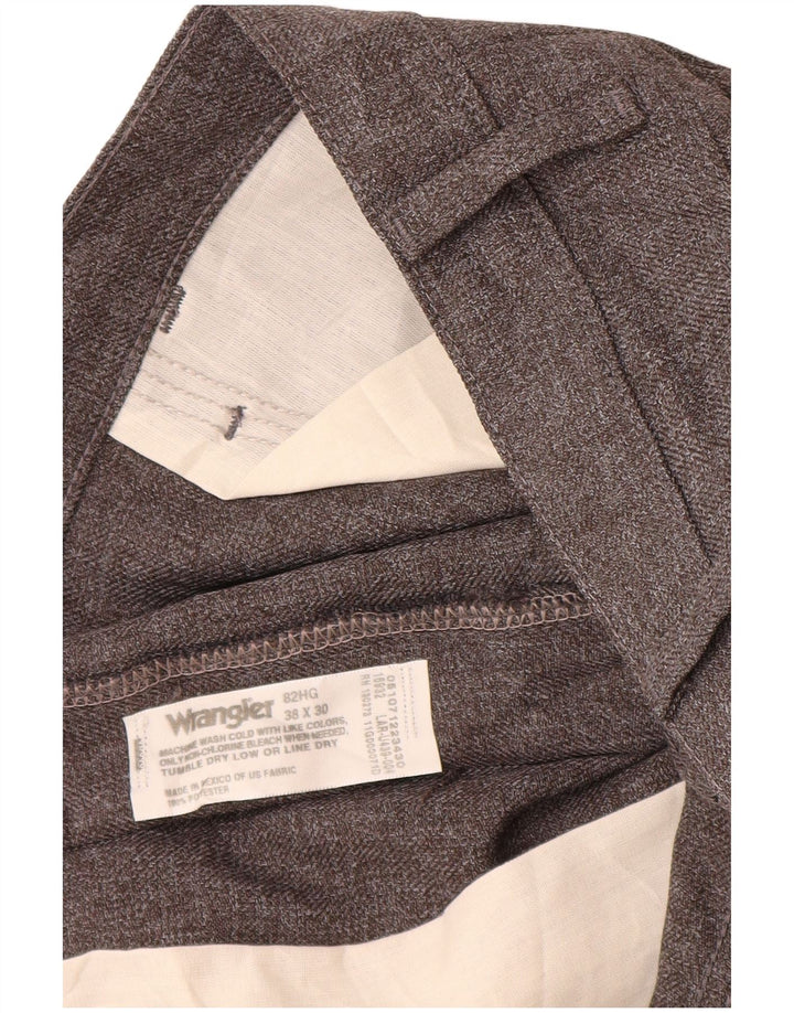 Wrangler Pantalones Casuales Rectos Para Hombre W38 L30 Poliéster Gris