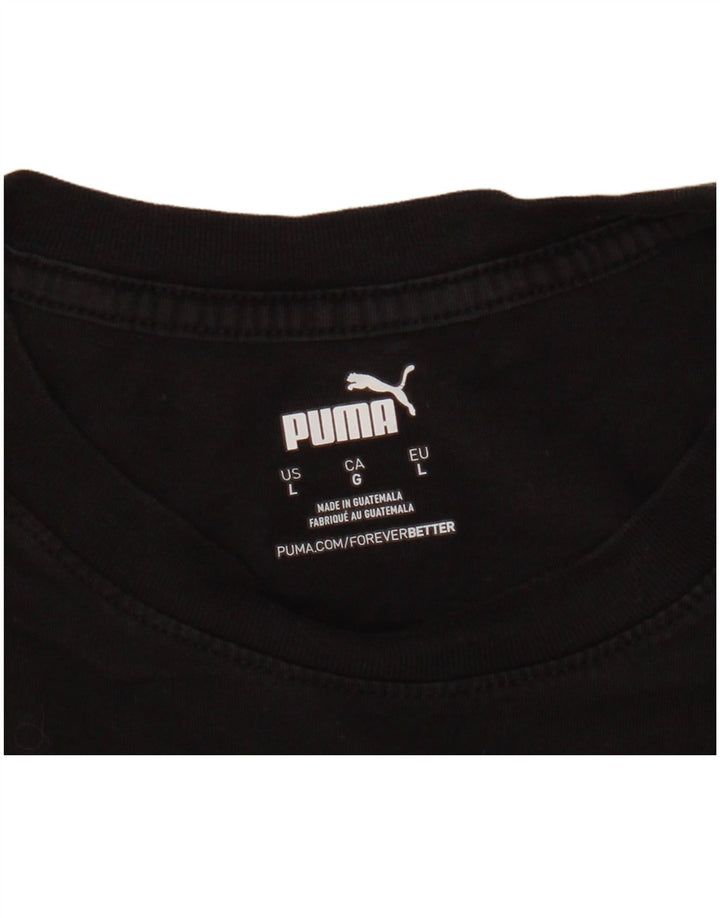 Puma - Camiseta gráfica para hombre, talla grande, color negro