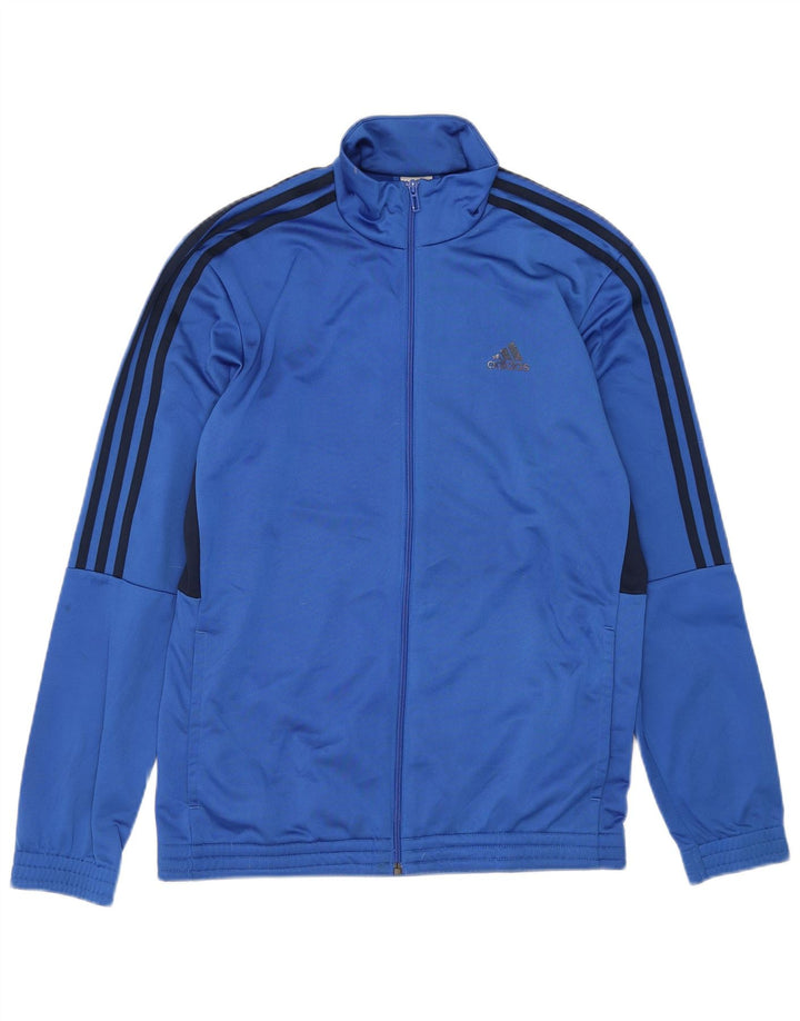 Adidas - Chaqueta de chándal para hombre, talla 40/42, color azul medio, poliéster