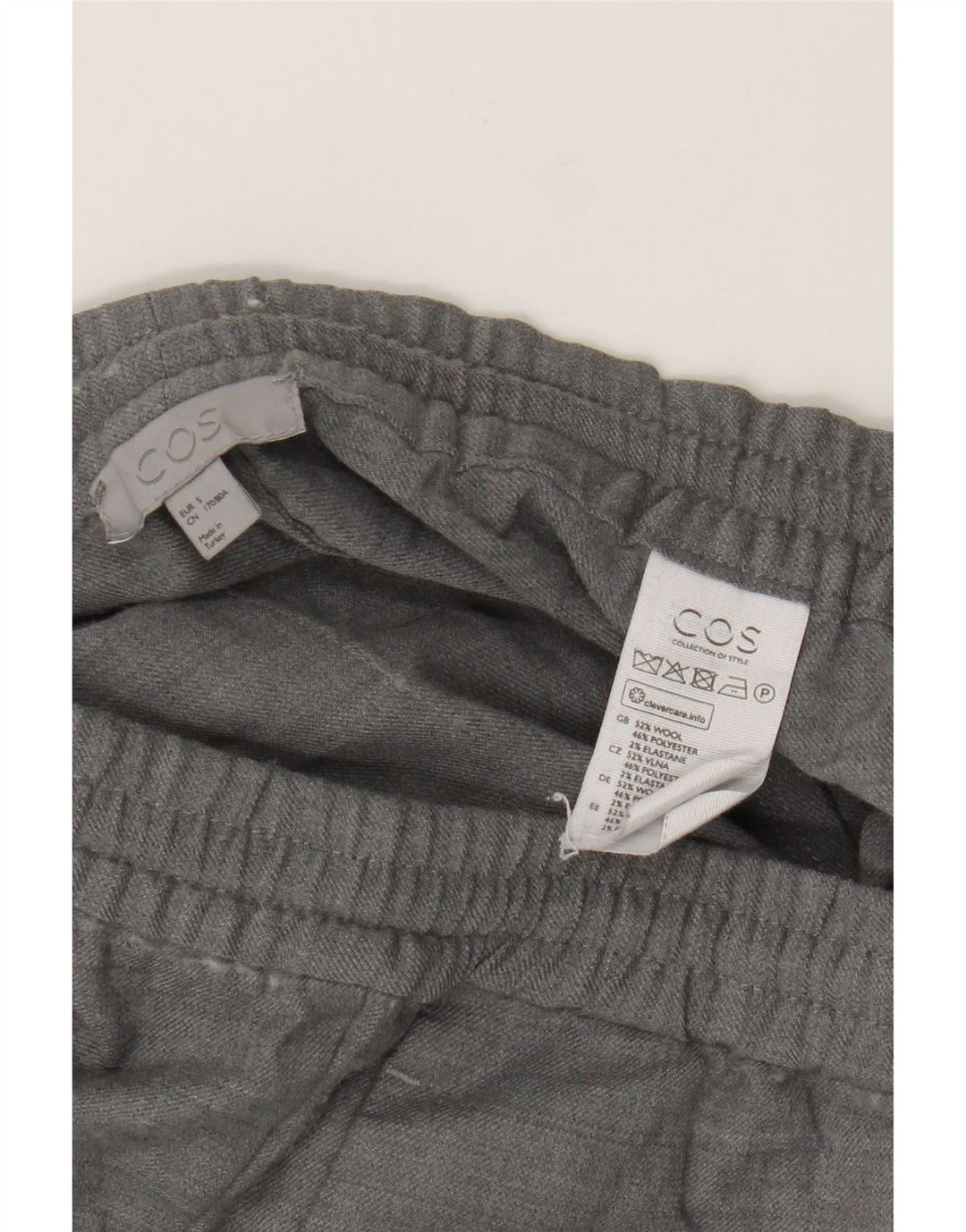 Cos Mens Joggers Cargo Pantalones Pequeños W29 L27 Lana Gris