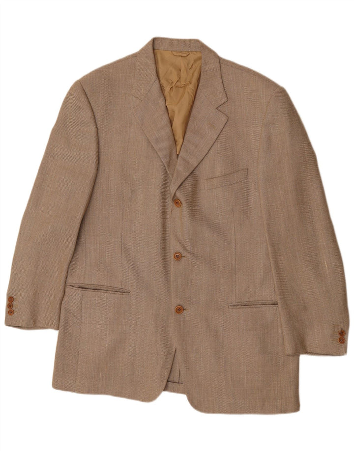 Cerruti 1881 Chaqueta tipo blazer de 3 botones para hombre IT 54 2XL Lana beige