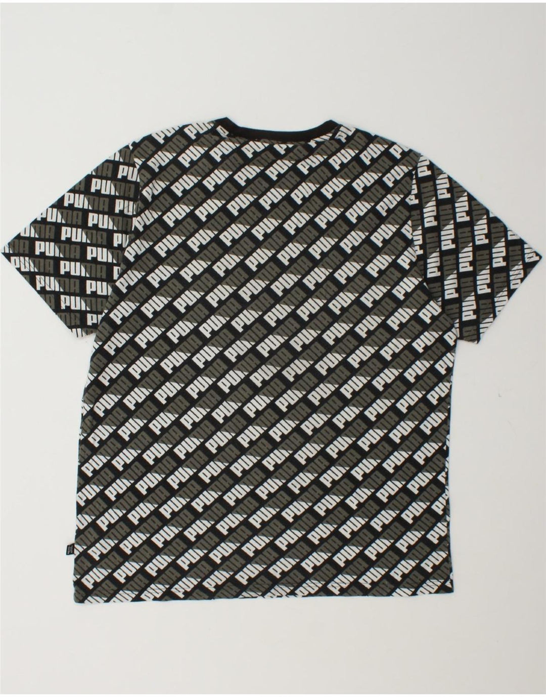 PUMA Mens Graphic T-Shirt Top Large Black Cotton Vintage Puma and Second-Hand Puma from Messina Hembry 