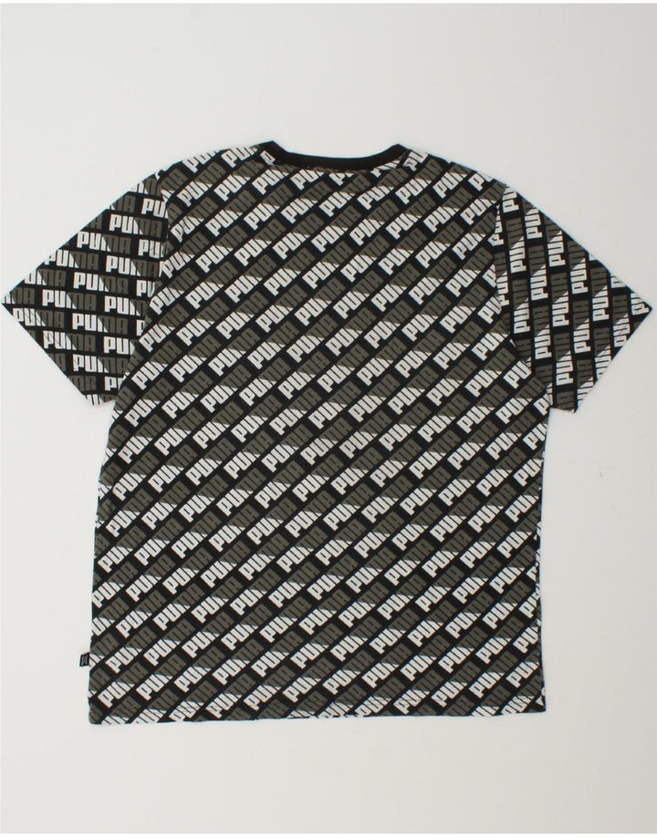 PUMA Mens Graphic T-Shirt Top Large Black Cotton Vintage Puma and Second-Hand Puma from Messina Hembry 