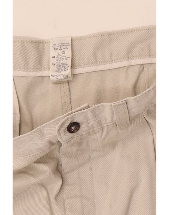 Marks & Spencer Pantalones cortos chinos pegados para hombre W36 Grande Algodón blanco roto