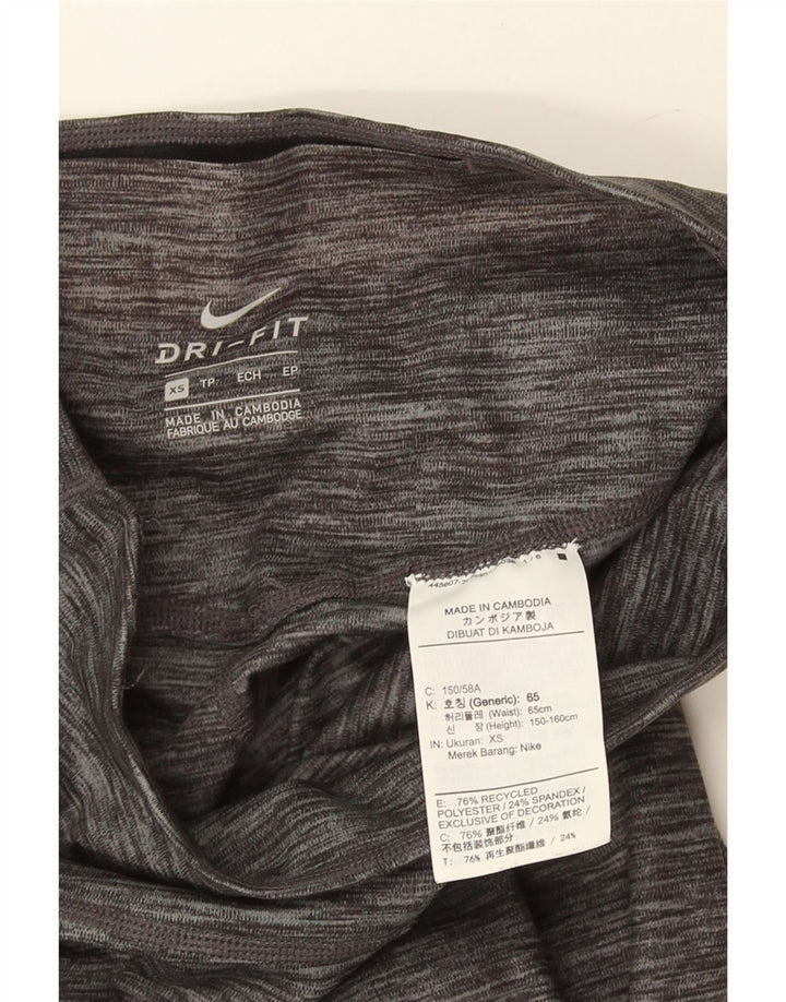 Nike Leggings Dri Fit para mujer UK 4 XS Gris moteado Poliéster