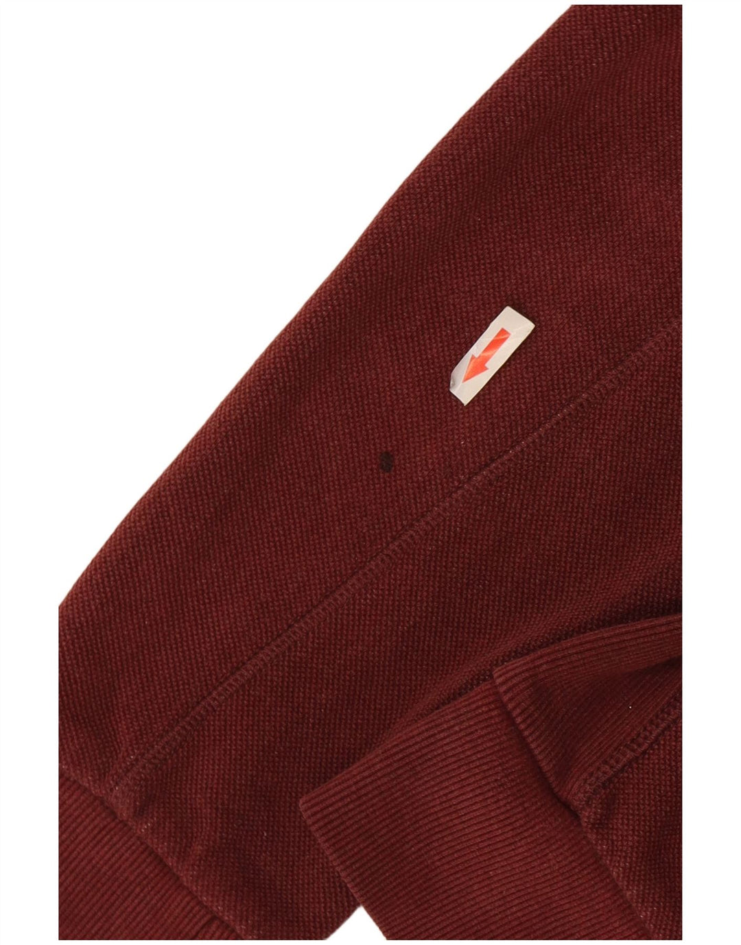 Timberland Suéter con capucha y cremallera de corte regular para hombre, color burdeos mediano
