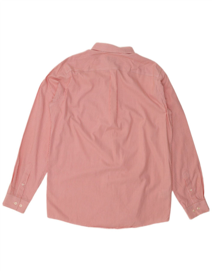 Eddie Bauer Camisa alta de corte relajado para hombre Algodón a rayas rojas grandes