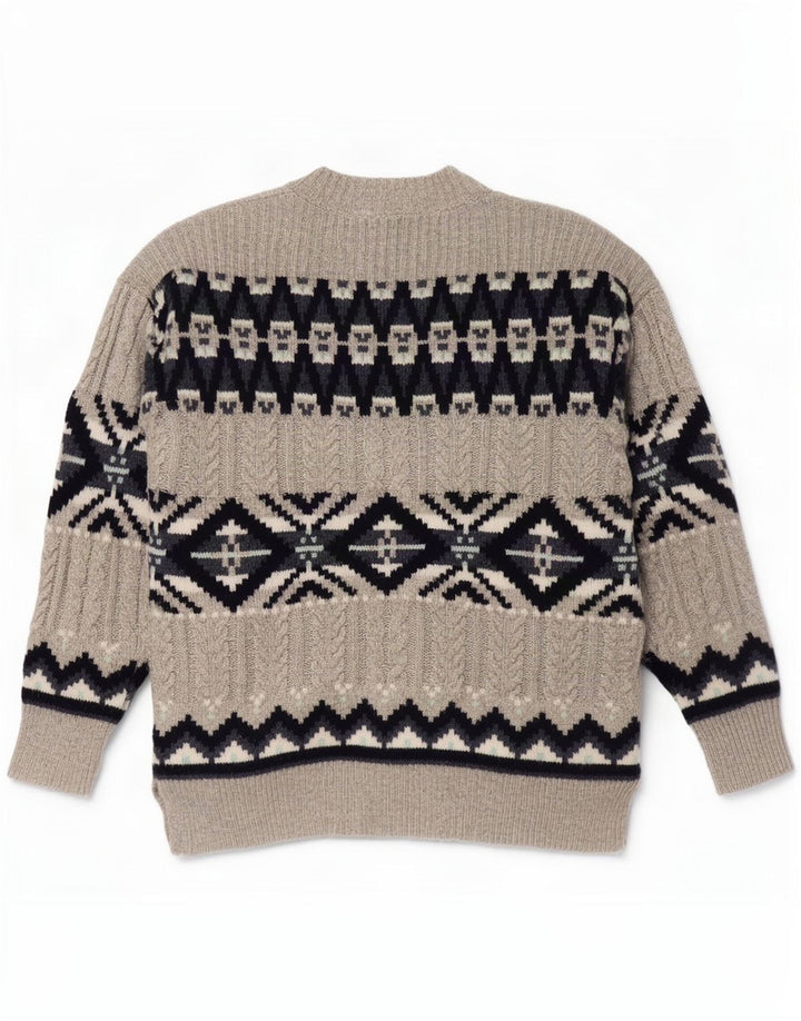 Marks & Spencer Suéter tipo cárdigan para mujer Reino Unido 44 Gris medio Fair Isle