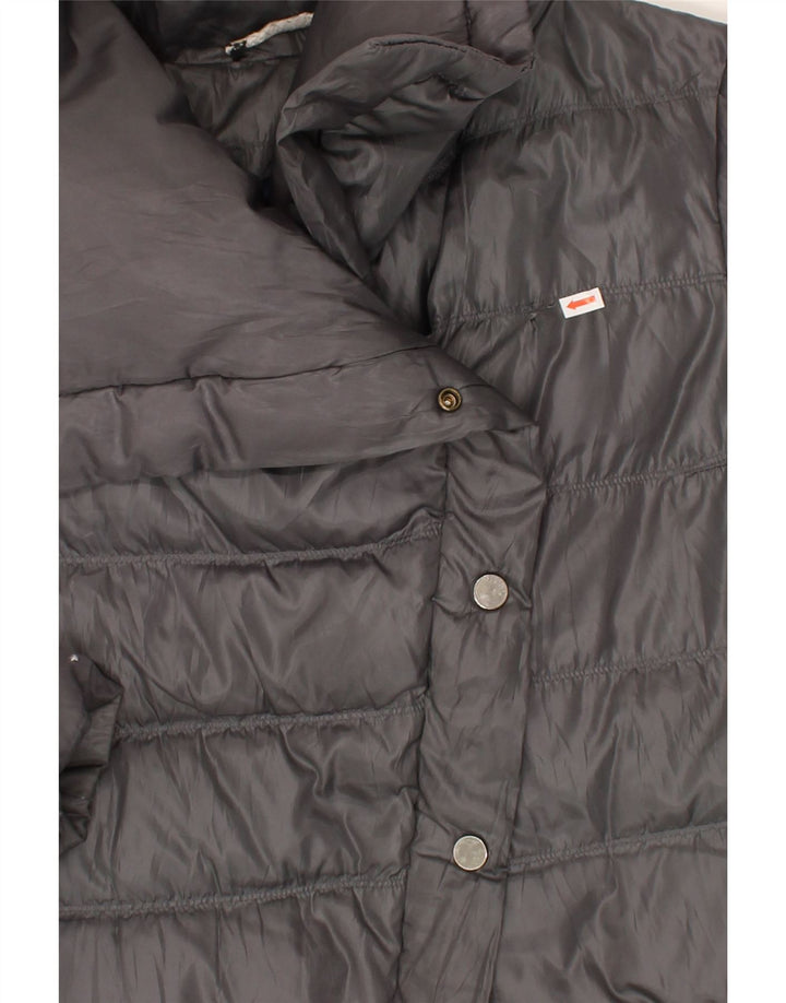 TRUSSARDI Womens Padded Coat IT 46 Large Grey | Vintage Trussardi | Thrift | Second-Hand Trussardi | Used Clothing | Messina Hembry 