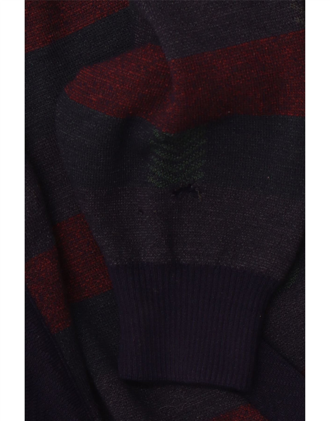 PIERRE SANGAN Suéter Cárdigan Hombre XL Lana Rayas Azul Marino