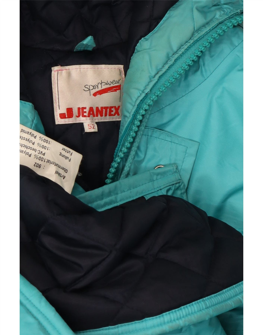 J Jeantex Parka con capucha para hombre IT 52 XL Poliamida azul