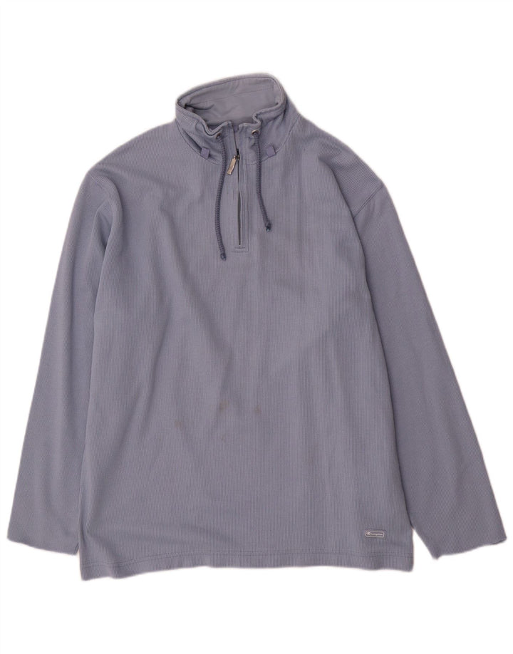 Champion Sudadera Con Cremallera Y Cuello Jersey De Algodón Azul Medio