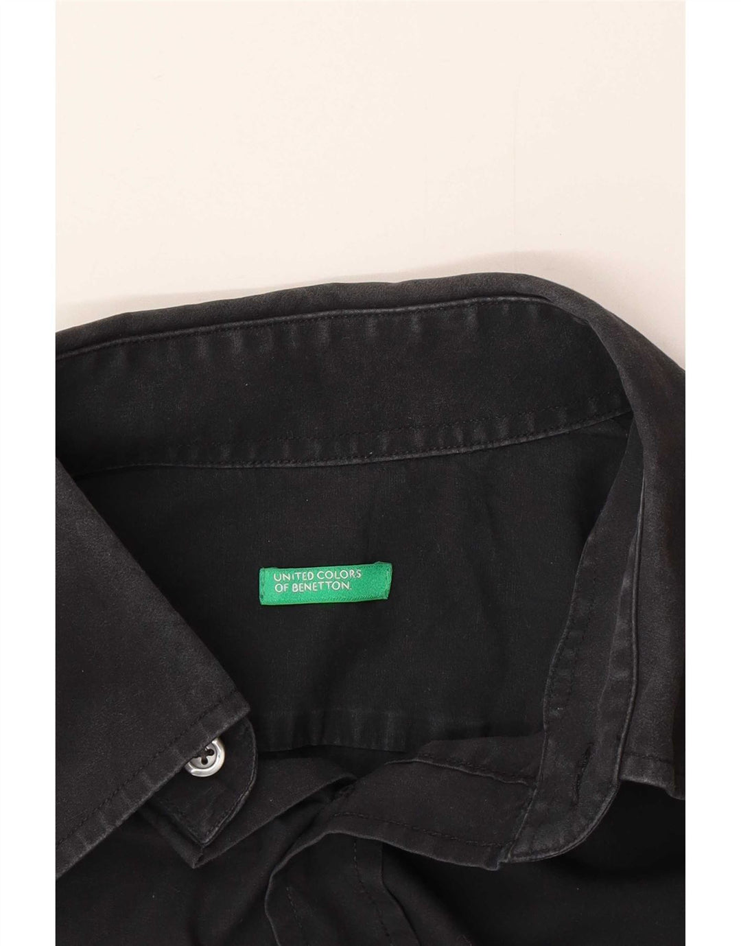 Camisa Benetton Hombre Mediano Negro