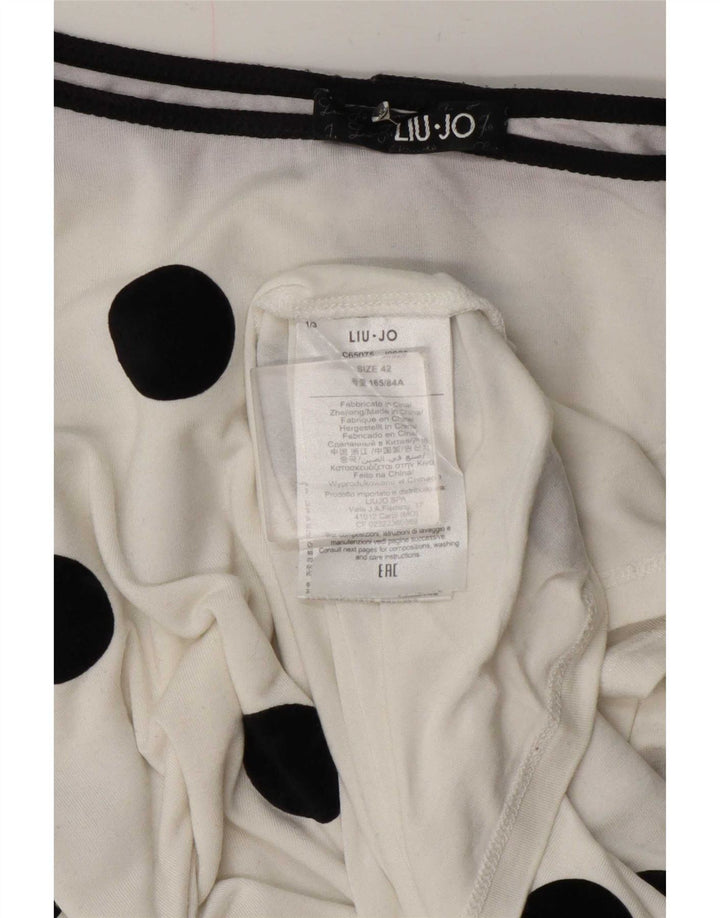 Top Mujer Liu Jo Manga Larga IT 42 Viscosa Media Lunares Blancos