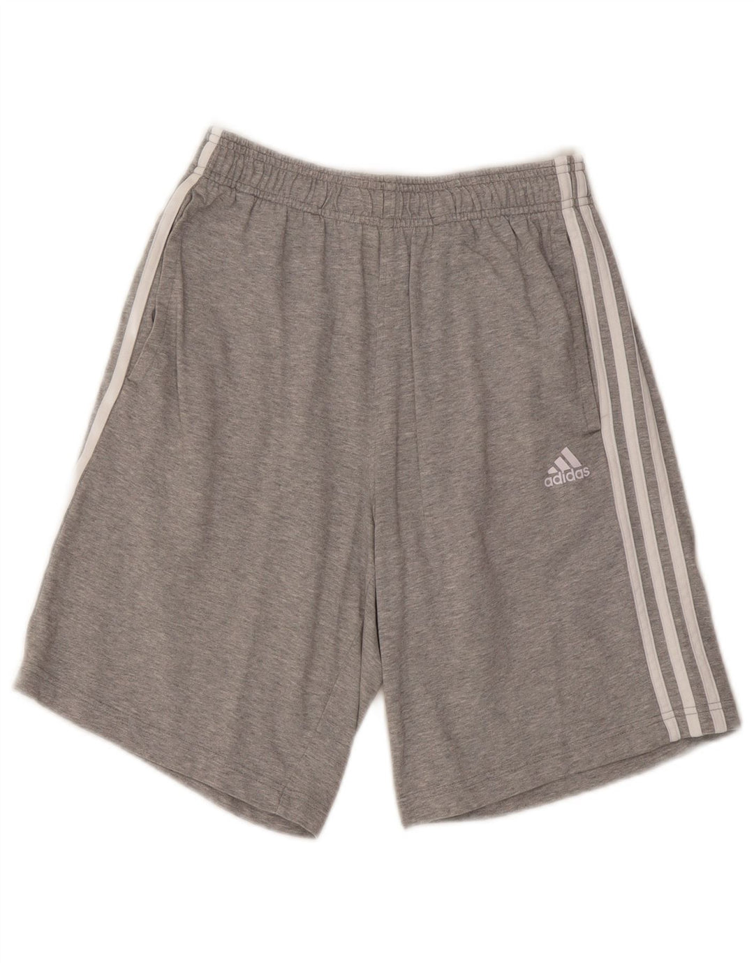Adidas Hombre Pantalones Cortos Deportivos Pequeño Gris Algodón