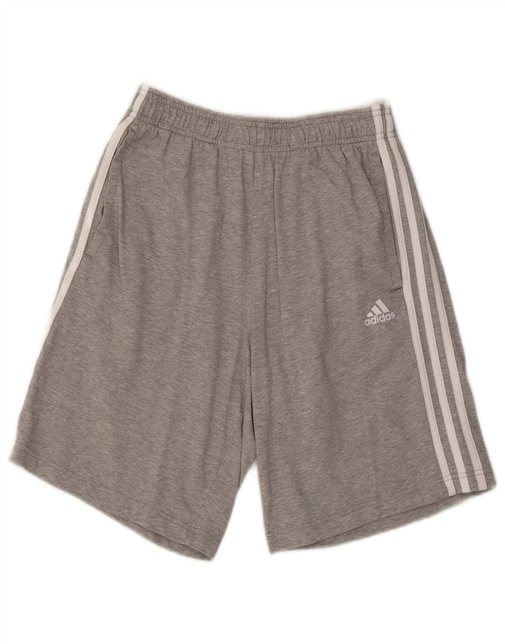 Adidas Hombre Pantalones Cortos Deportivos Pequeño Gris Algodón