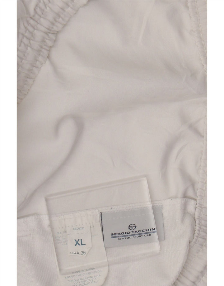 SERGIO TACCHINI Shorts deportivos para hombre XL Blanco Poliéster