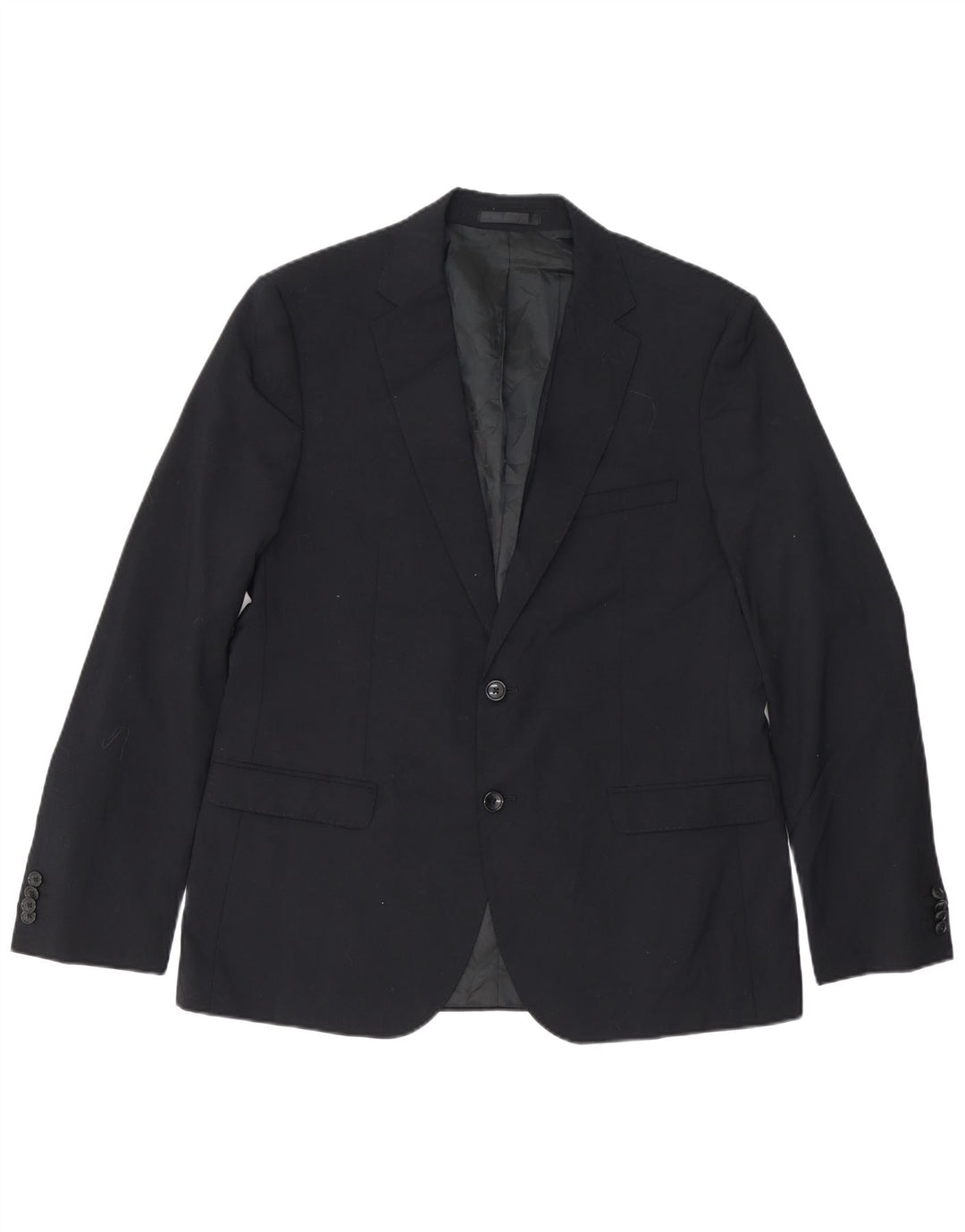 French Connection Chaqueta tipo blazer ajustada con 2 botones para hombre UK 44 2XL Azul marino