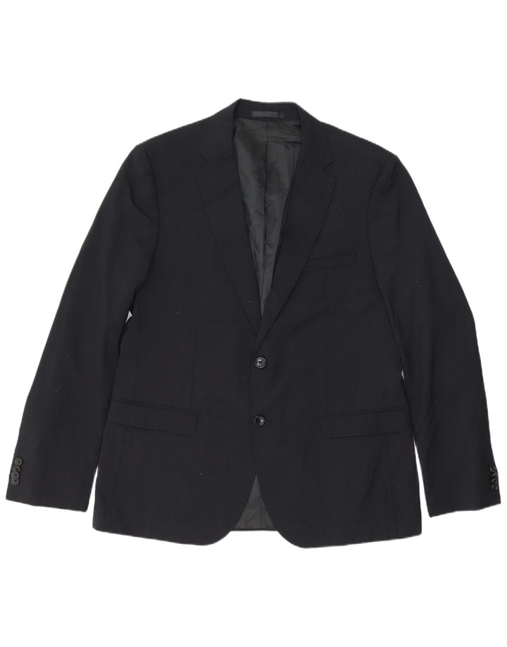 French Connection Chaqueta tipo blazer ajustada con 2 botones para hombre UK 44 2XL Azul marino