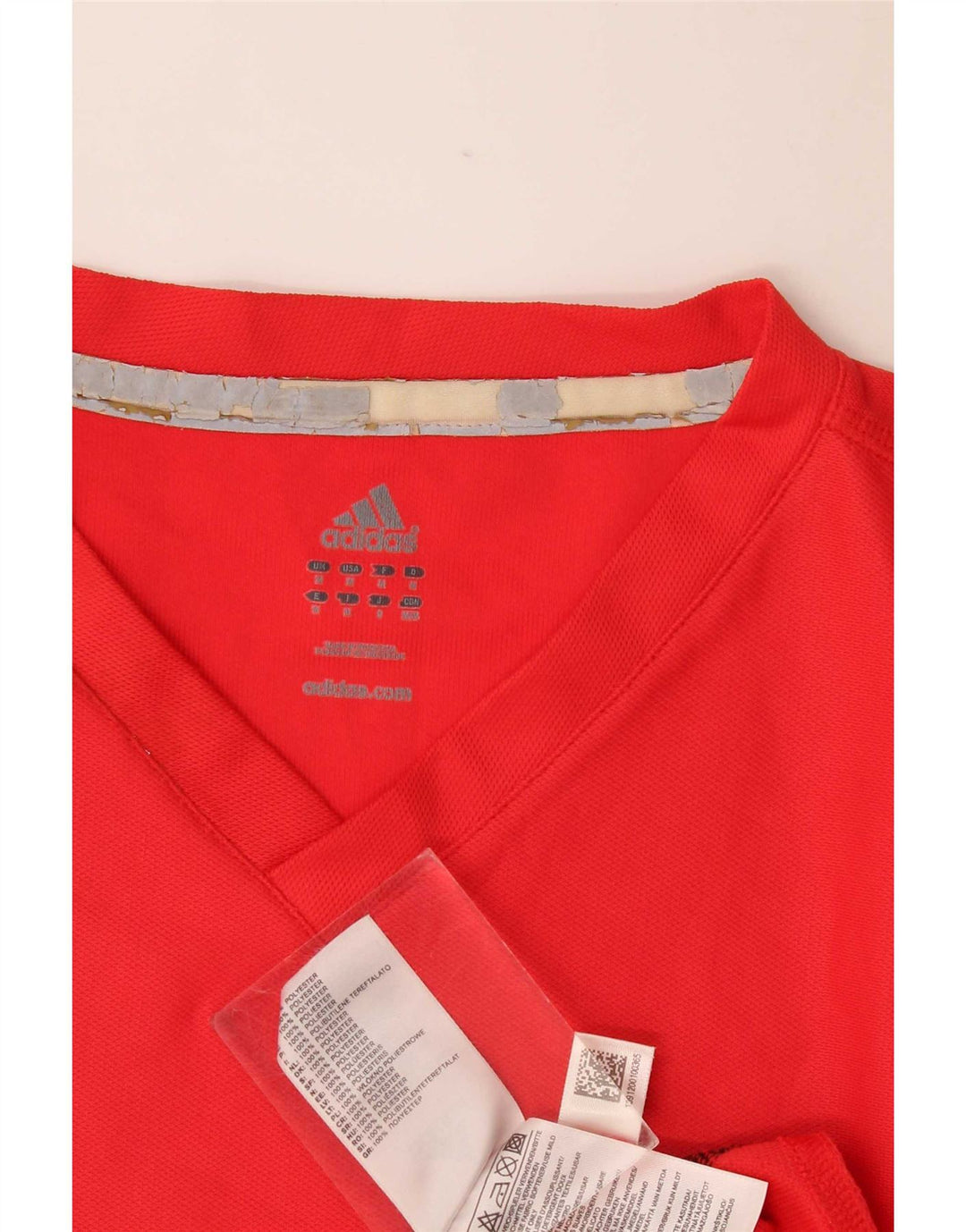 Adidas Hombre Camiseta Top Medium Rojo Colorblock Poliéster