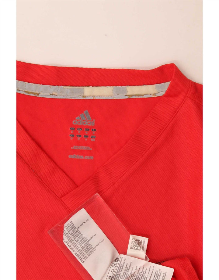 Adidas Hombre Camiseta Top Medium Rojo Colorblock Poliéster