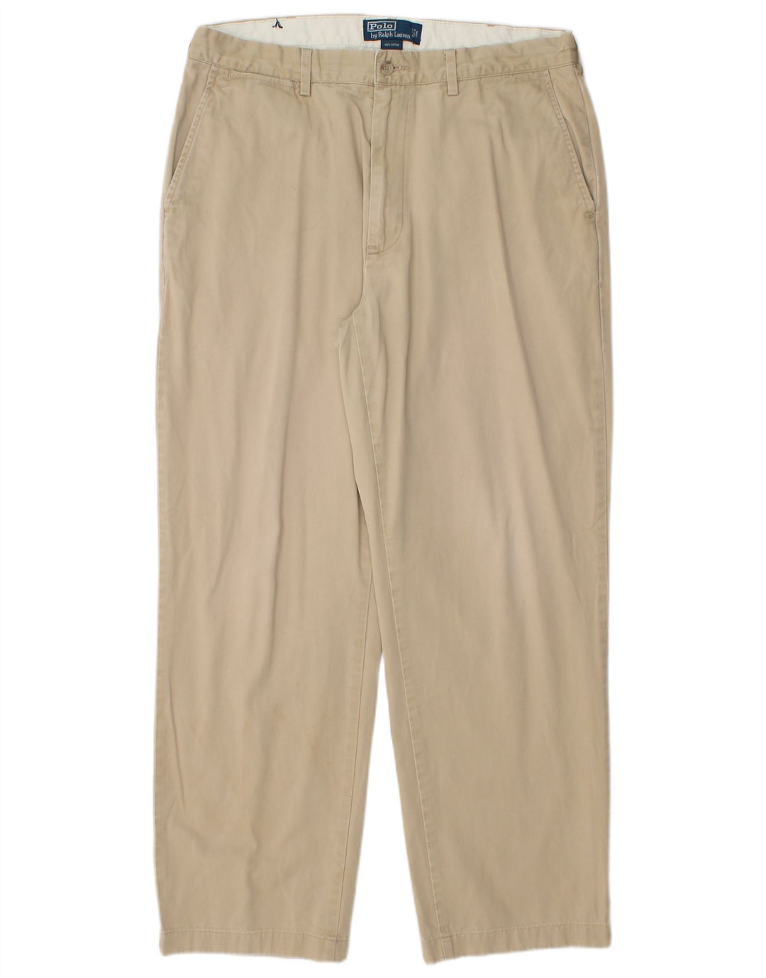POLO RALPH LAUREN Pantalón chino recto para hombre W35 L30 Algodón beige