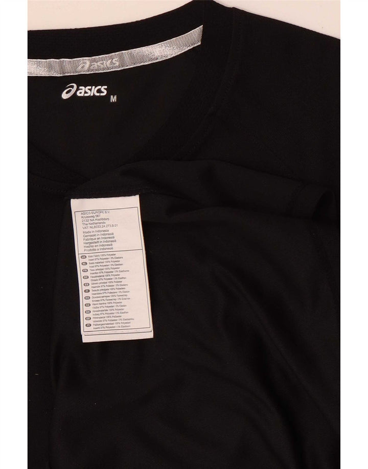 Asics Camiseta para mujer Top UK 12 Medio Negro Poliéster
