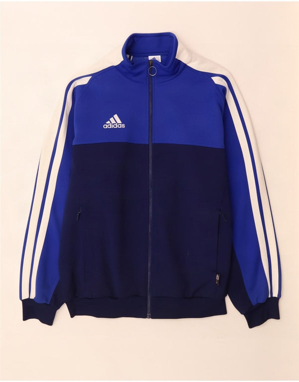 Adidas - Chaqueta de chándal para hombre, talla 42/44, poliéster color azul grande