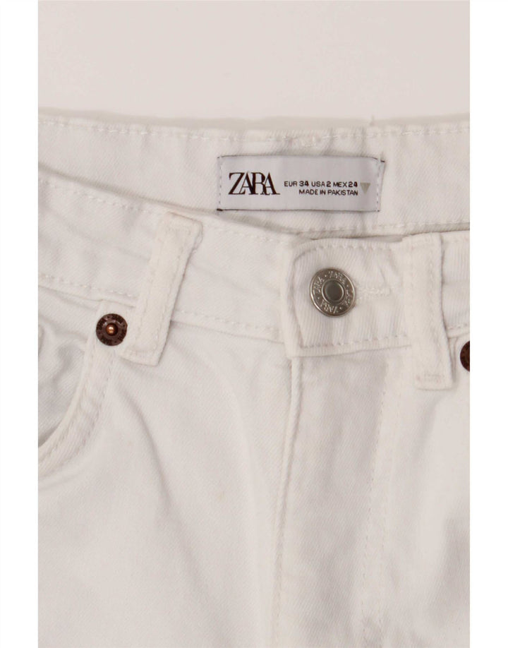 Zara Vaqueros Bootcut Mujer EU 34 2XS W24 L24 Blanco