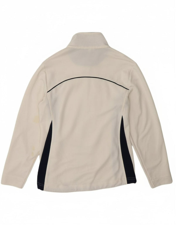 ASICS Womens Tracksuit Top Jacket UK 16 Large White Colourblock