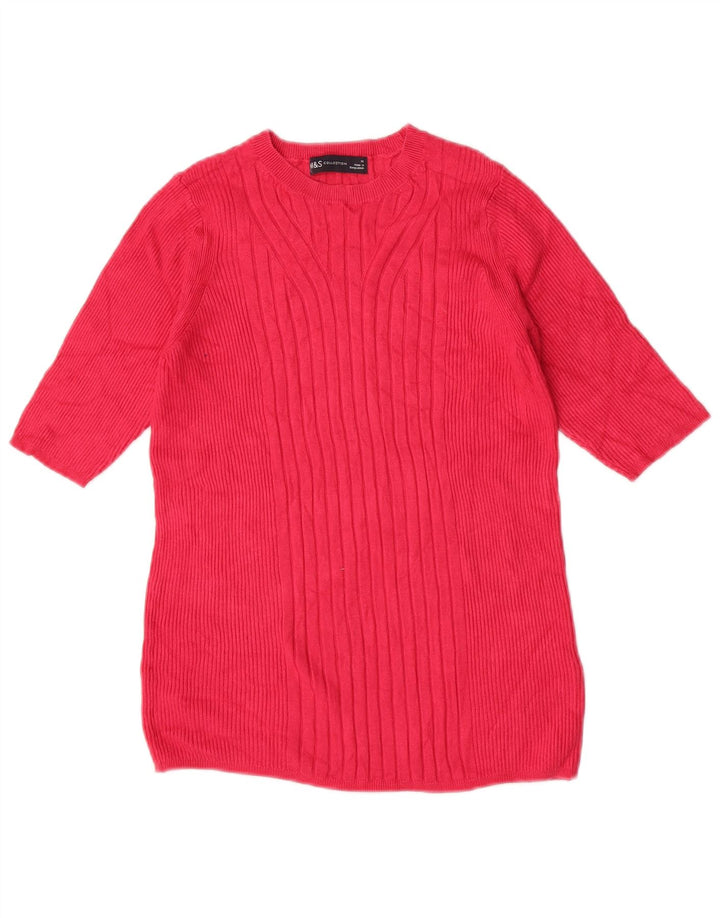 Marks & Spencer - Jersey para mujer con cuello barco, talla 40, color rosa medio