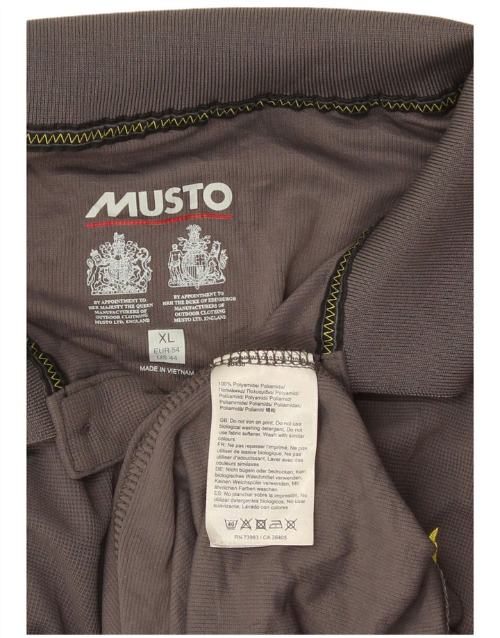 MUSTO Polo Hombre XL Poliamida Gris