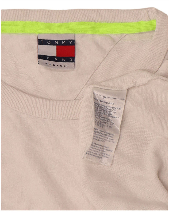 Tommy Hilfiger Camiseta gráfica para hombre Top Medium White Cotton
