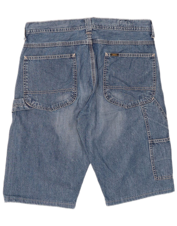 Lee Mens Carpenter Cargo Shorts De Mezclilla W32 Algodón Azul Medio