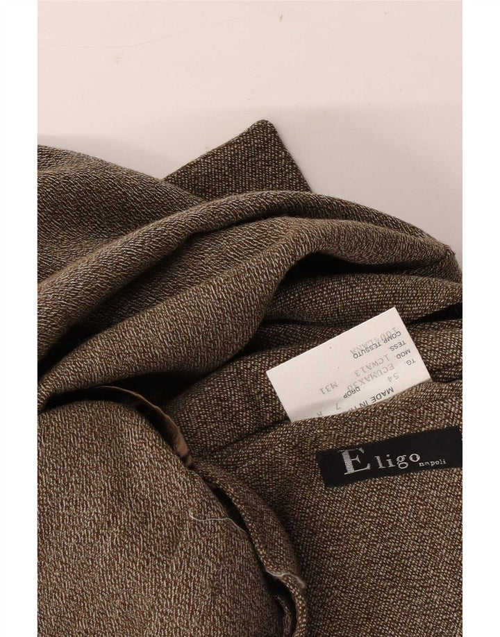 Abrigo vintage para hombre IT 54 2XL lana marrón