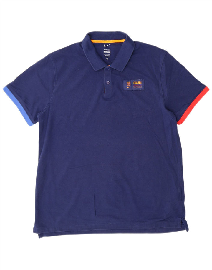 NIKE Camiseta Dri Fit Slim Fit para Hombre Top XL Algodón Azul