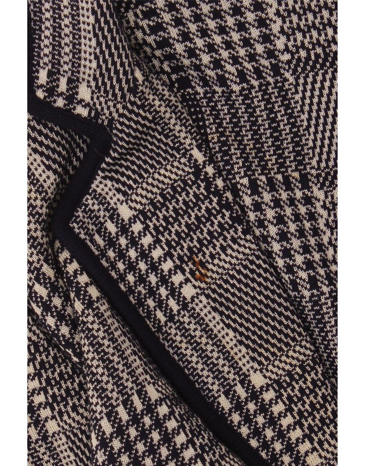 VALENTINO Chaqueta Miss V para Mujer IT 48 XL Pata de Gallo Azul Marino