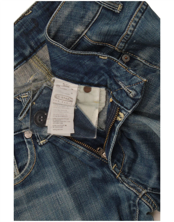 Vaqueros rectos desgastados para mujer G-Star W28 L32 Algodón azul