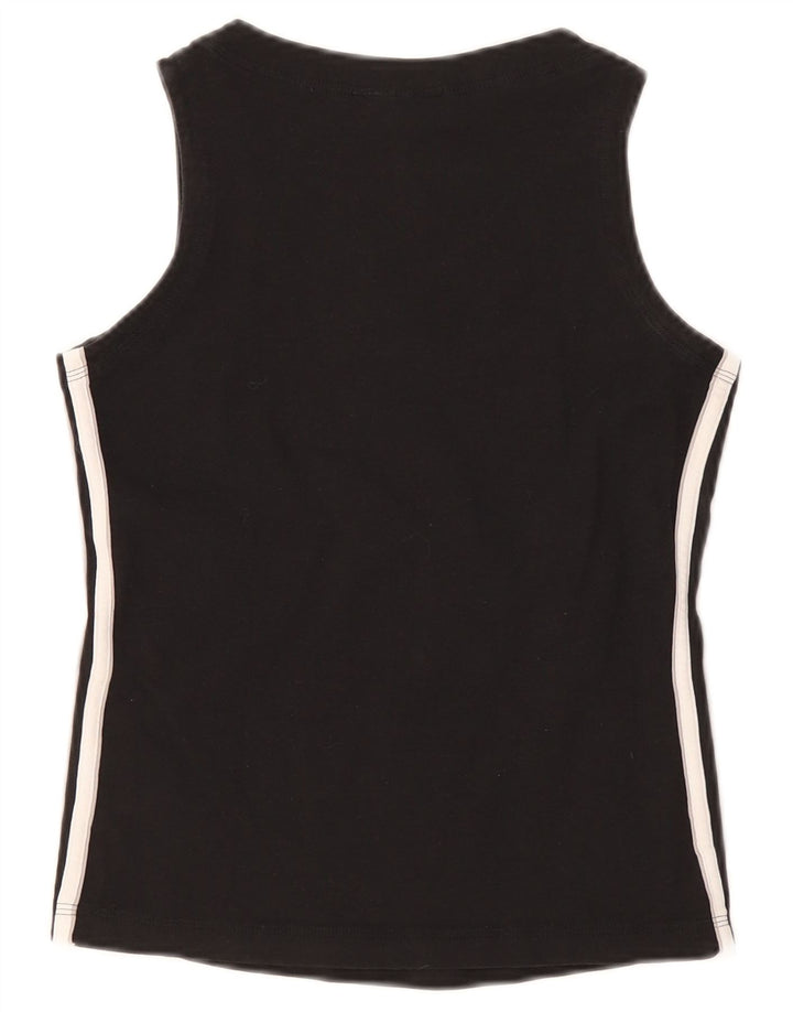 Adidas Mujer Chaleco Top UK 8 Pequeño Algodón Negro